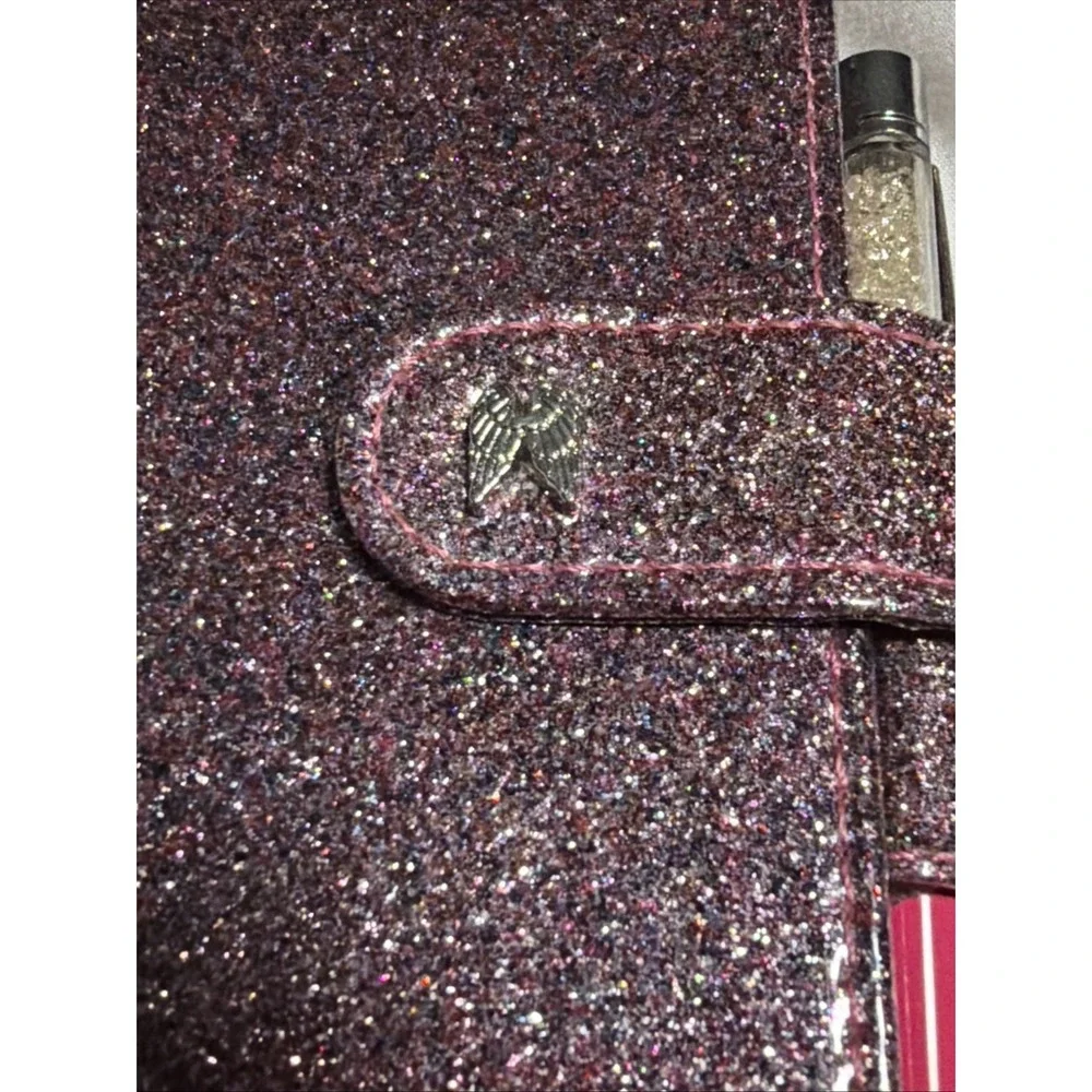 Victoria's Secret Glitter Hardcover Magnetic Closure Notebook w/ Pen